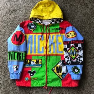 Vintage mikey & co all over print racing jacket